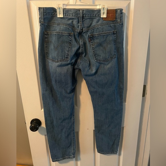 Men’s 501 CT Levi Blue Jeans with button fly - Picture 3 of 5